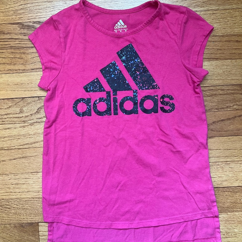 Adidas tshirt, size youth medium, pink